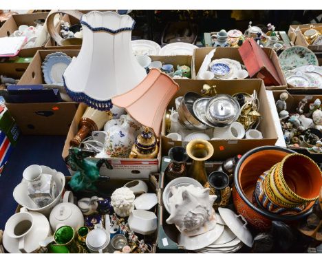 Aynsley lamps, vases, bowls, etc, Hornsea; Continental decorative ceramics; Venetian glass vases; painted jardinieres signed 