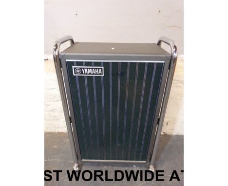 A Yamaha RA50 rotary Leslie amplifier with chrome frame