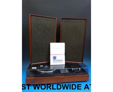 A Dynatron Goldring G101 record player with two speakers - PAT test passed
