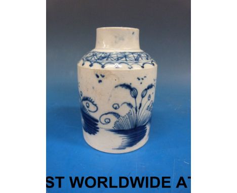 An 18thC English Pearlware tea caddy