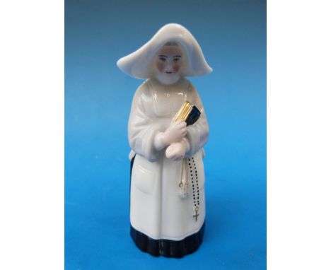 Royal Worcester candle snuffer "The Nun" with puce mark