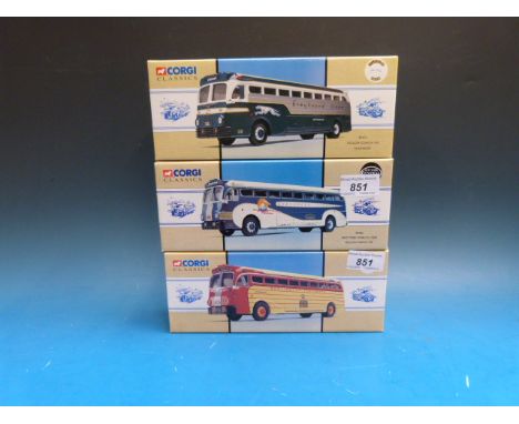 Three Corgi 1:50 scale diecast model Yelloway coaches 98460, 98465 and 98470 (all in original boxes) 