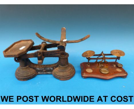 Two sets of scales, quantity of brass and copper blowtorches etc 