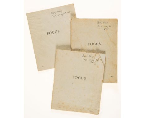 Graves (Robert) and Laura Riding. - Focus, vol.2-4 only (of 4), occasional foxing, original wrappers, vol.3 with light wear t