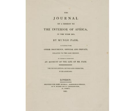 Park (Mungo) - The Journal of a Mission to the Interior of Africa, second edition, half-title, folding engraved map with outl