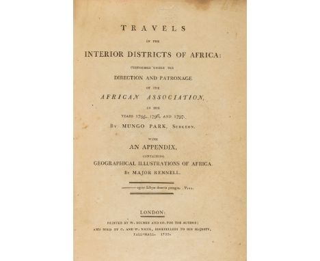 Park (Mungo) - Travels in the Interior Districts of Africa, first edition , half-title, list of subscribers, engraved portrai