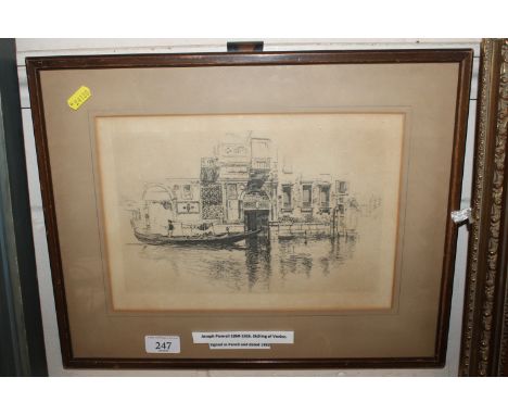 Joseph Pennell 1860-1926, signed etching 1883 "Venice"