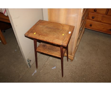 An oak card table AF
