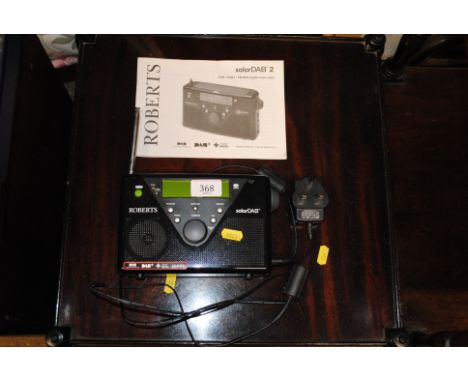 A Roberts solar DAB radio with instruction manual 