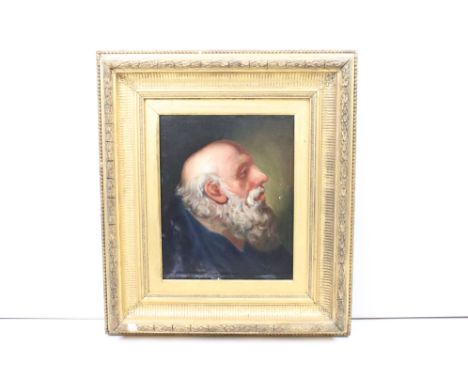 Continental School, portrait of a bearded man, oil on canvas, 36 x 29cm, gilt framed 