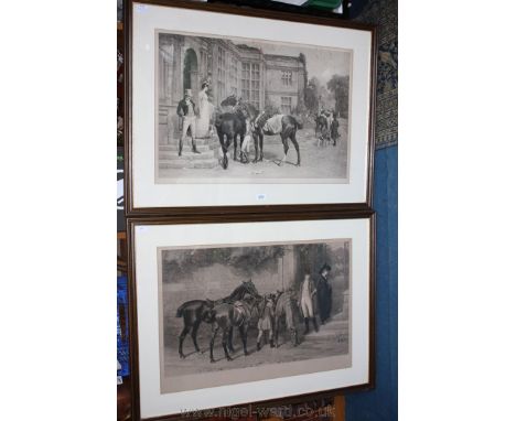 Waller ?:  two signed Lithograph of Horses 