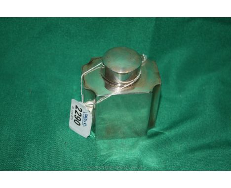 A small Silver tea Caddy, Birmingham 1900, 3" tall x 2 3/4", 98 grams.