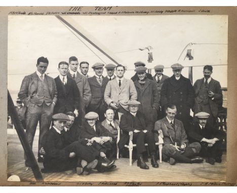 An album of 191 photos of the British Lions rugby team tour to Argentina in 1910. 19 x 25.5cm 189 photos at 8.5 x11cm, two la