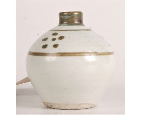 A studio pottery vase, attributed to Bernard Leach, height 9cm. 