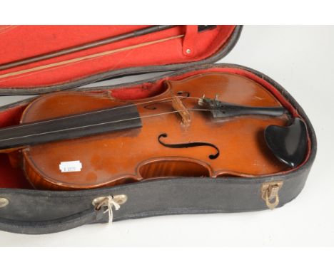 A cased Piena student violin, bearing original label, also inscribed 'Model Antonius Stradivarius, Made in Czechoslovakia', t
