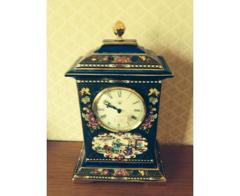 Royal Vienna porcelain mantle clock by Amor Triumph signed Kauffman