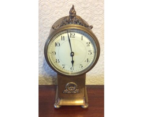 Brass mantle clock with French movement