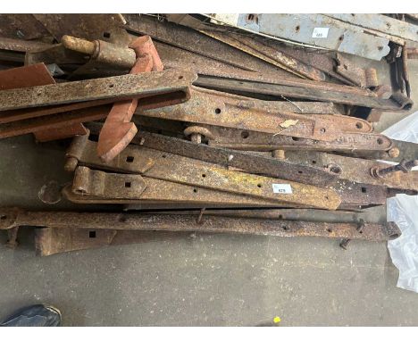 Quantity of iron gate hinges