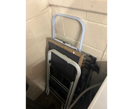 Mixed Lot: Clothes rails, folding step stools etc