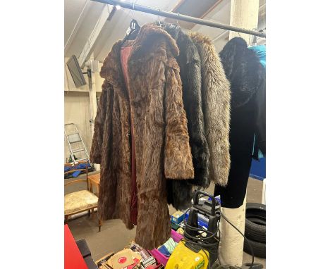 Three vintage fur coats