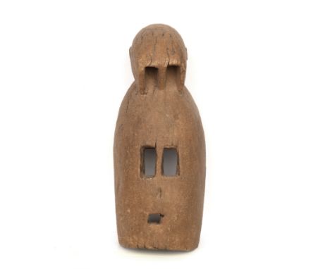A Dogon, Mali carved wood mask 16cm wide 34cm high