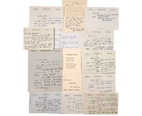  JOHN MASEFIELD 1878 1967 POET LAUREATE (1930-1967) An extensive collection of c30 manuscripts Correspondence with Gillian Ma