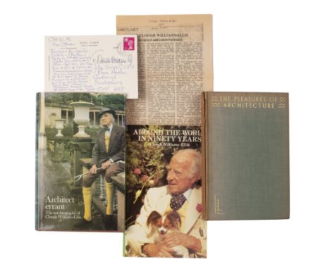 WILLIAMS- ELLIS (CLOUGH)  'Architect Errant', 1st Ed. Constable 1971 with b/pfor John Davies Knatchbull Lloyd & p.c. from C. 