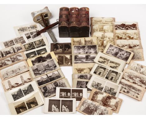Late 19th/early 20th century stereoscope slides (162 in quantity and grouped into categories) to include Milkin and Lawley vi