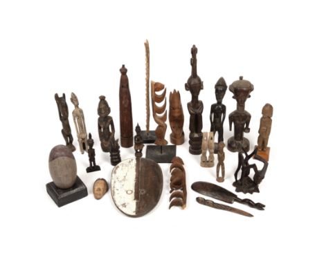 A collection of African tribal figures 