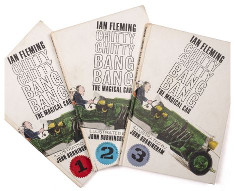 FLEMING (Ian) BURNINGHAM (John) Illustrator Chitty Chitty Bang Bang, The Magical Car Adventure Nos 1/2/3 1st Eds 1964/65 Jona