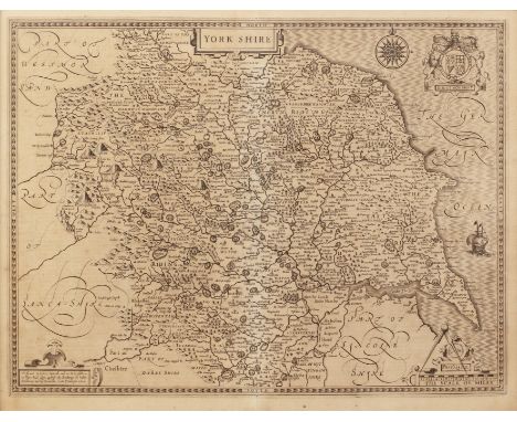 John Speed, “Yorkshire”,engraving, Sudbury and Humble, 39 x 51cm; Robert Morden: The West Riding of Yorkshire, 37 x 44cm; and