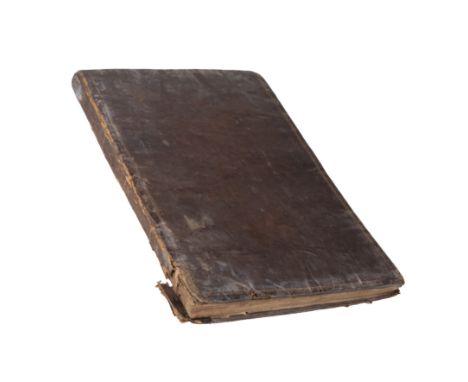 A 19th century Persian-Arabic Text, the end paper with m/s inscription ''This book is a Persian Tale Book called ANVAR SUHAIL