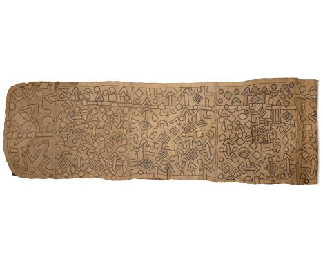 An early to mid 20th century Kuba cloth, African, 75cm x 480cm