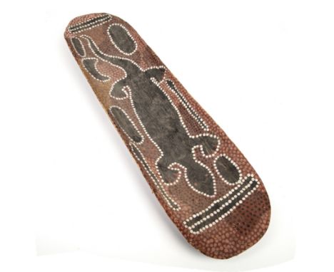 An Aboriginal painted bowl 70cm x 18cm