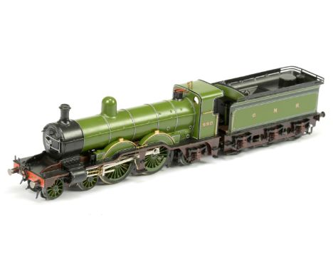 DJH Kitbuilt OO Gauge 4-4-2 Loco and Tender GNR (Great Northern Railway) lined green Class C1 "Klondyke" loco fitted with a p