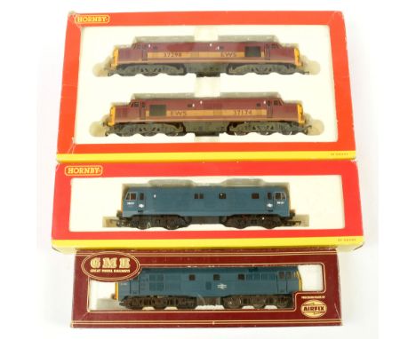OO Gauge Diesel Locos comprising Hornby (China) R2255A Co-Co EWS maroon livery twin pack containing 2 x Class 37 Diesel Locos