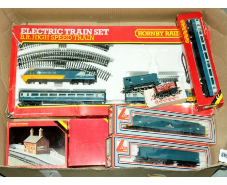 OO Gauge Engines, rolling stock and accessories  including Hornby R695 BR High Speed Train Set comprising power and dummy pow