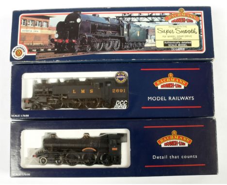 Bachmann OO Gauge Steam Locos comprising 32-875 2-6-4 LMS unlined black Fairburn Tank Loco No.2691, both coupling hooks have 