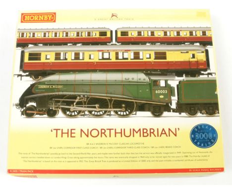 Hornby (China) R2435 (limited edition) "The Northumbrian" Train pack containing 4-6-2 BR green A4 Class Loco No.60003 "Andrew