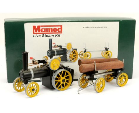 Mamod Live Steam Kitbuilt TWK1 Tractor and Wagon Kit, the tractor and trailer have been built, appear un-steamed Excellent Pl