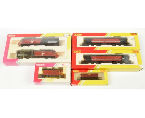 Hornby (China) Railroad Diesel Locos and Rolling Stock comprising R2677 Co-Co Virgin red livery Class 47 No.47844, R2707 Virg