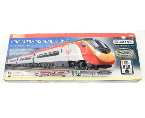Hornby (China) R1076 (Digital) "Virgin Trains Pendolino" train set containing 4-car Class 390 Overhead Electric Pendolino Uni
