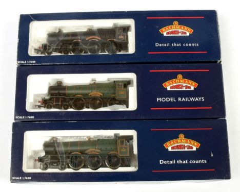 Bachmann OO Gauge BR (WR) 4-6-0 Steam Locos comprising 31-775 lined black livery modified Hall Class No.6990 "Witherslack Hal