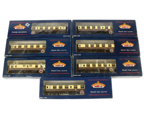 Bachmann OO Gauge BR brown and cream Mk.1 Passenger Coaches comprising 2 x 39-054A Open 2nd, 39-229 Brake Composite, 39-129 C