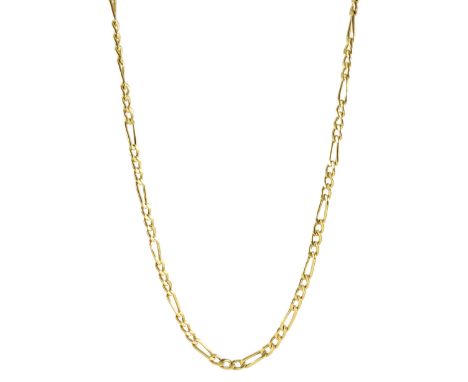 18ct gold Figaro link necklace, stamped 750Condition Report:Approx 14.3gm, length 51cm