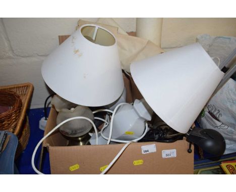 Box of various assorted light fittings