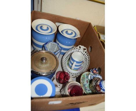 Mixed Lot: T G Green Cornish Ware jars (un-named) and various other ceramics