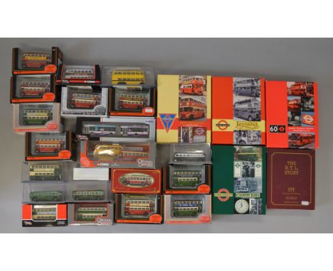 Twenty six boxed diecast public service vehicle models in 1:76 scale by ABC, Gilbow and Corgi, including some EFE model bus s