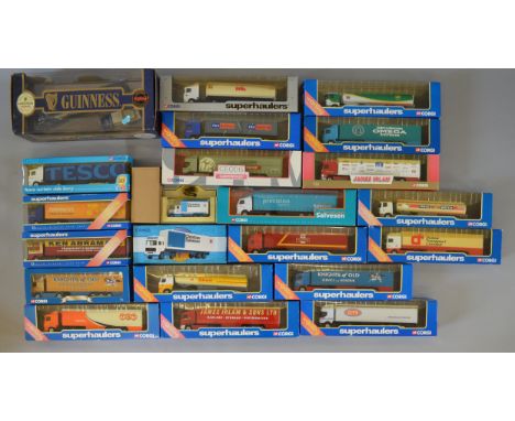 Twenty three boxed, mainly truck and van, diecast models, by Corgi and others. This lot includes a Corgi 59563 'Past & Presen