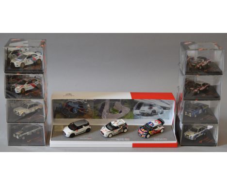 Eight boxed 'Rallye by Vitesse' diecast model cars in 1:43 scale including four different  Ford Escort RS1800  and two Fiat 1